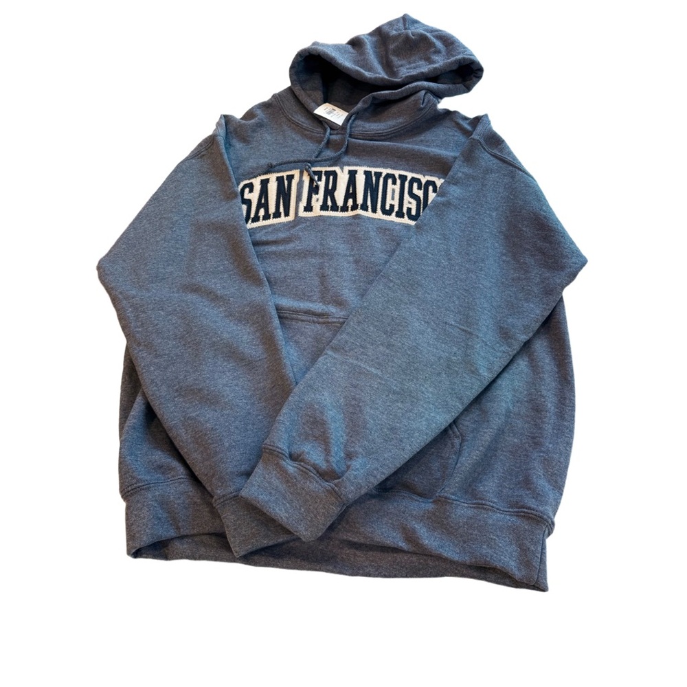 NWT San Francisco Hoodie Heather Gray/ Blue - Picture 2 of 8
